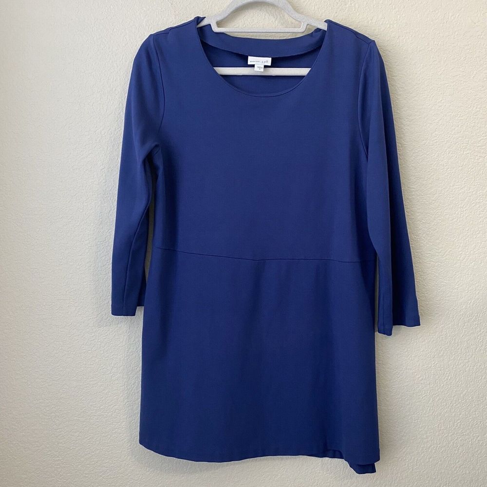 J.Jill Top Womens Medium Ponte Tunic Blue Stretch